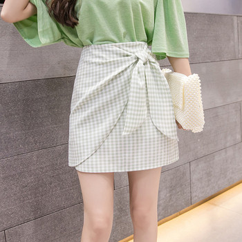 Fusta dama in carouri actuala in trei culori cu talie inalta