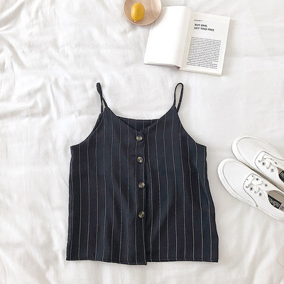 Maieu modern de dama cu bretele subtiri si nasturi in diferite culori