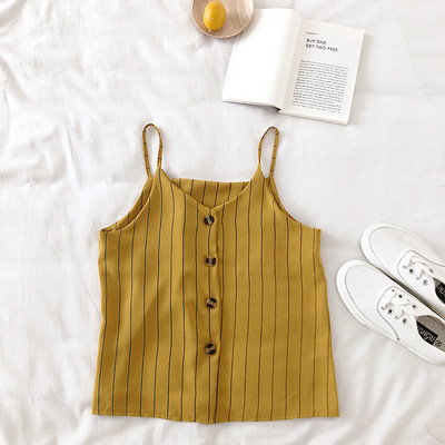 Maieu modern de dama cu bretele subtiri si nasturi in diferite culori