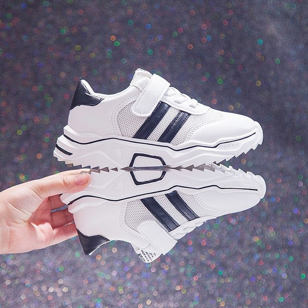 Tenisi casual pentru copii alb-negru - pentru baieti