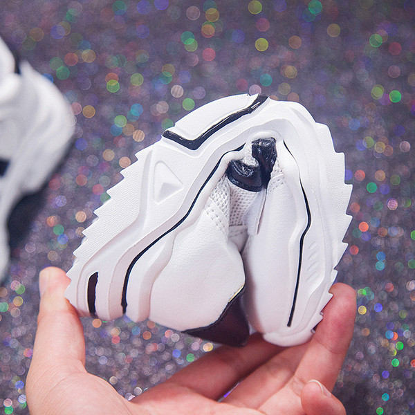 Tenisi casual pentru copii alb-negru - pentru baieti