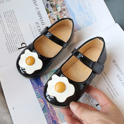 Pantofi actuali pentru copii pentru fete - in negru si roz