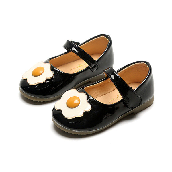 Pantofi actuali pentru copii pentru fete - in negru si roz