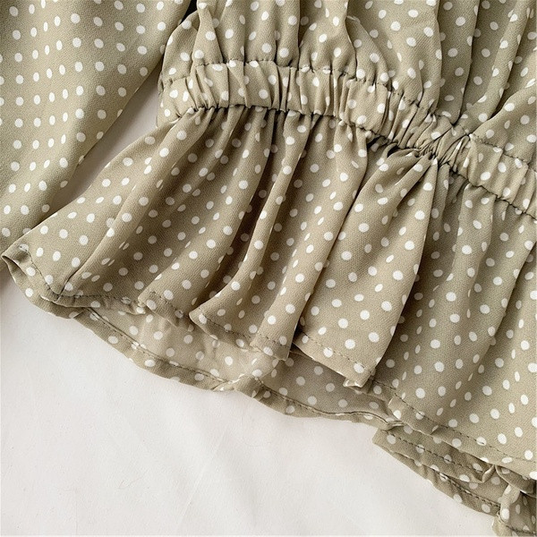 Cămașă de damă cu buline în două culori