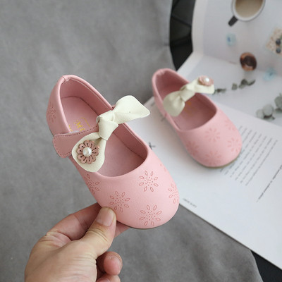 Pantofi moderni pentru copii pentru fete - in doua culori cu panglica