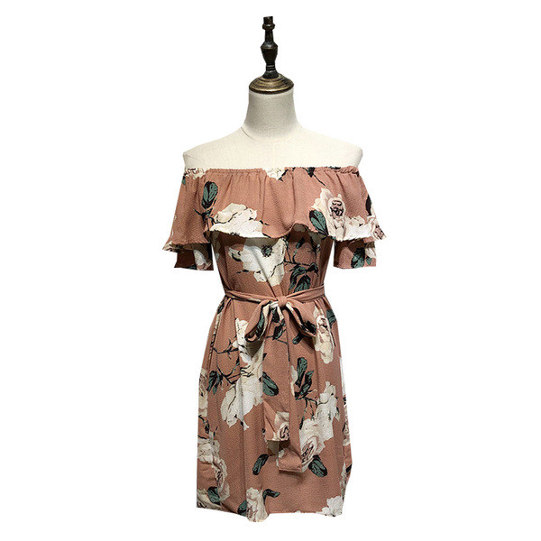 Rochie de dama cu umerii goi si maneci scurte