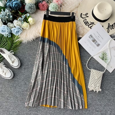 Модерна дамска плисирана пола в няколко цвята