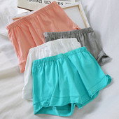 Pantaloni scurți casual de damă cu talie elastică în cinci culori