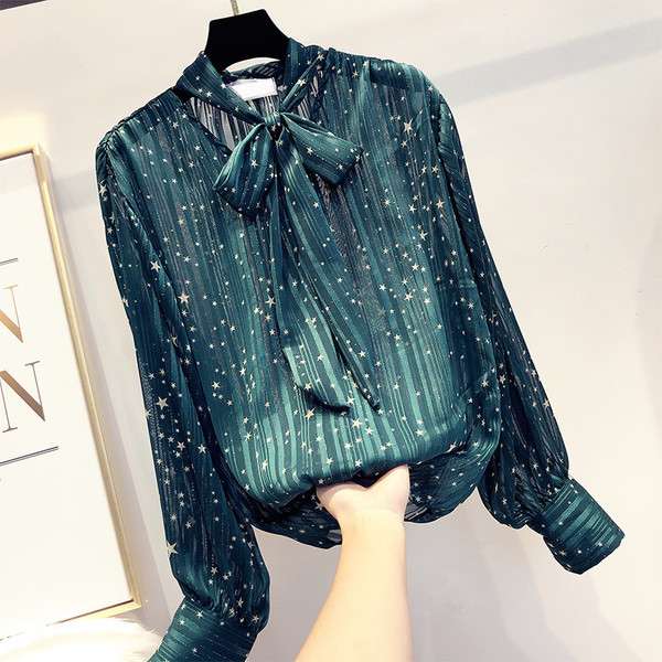 Cămașă de damă cu panglică în mai multe culori