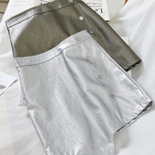 Fusta de dama moderna din piele ecologica cu talie inalta in trei culori