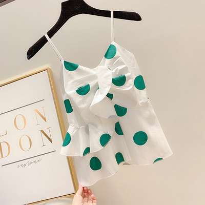 Maieu de damă cu puncte, cu bretele subțiri