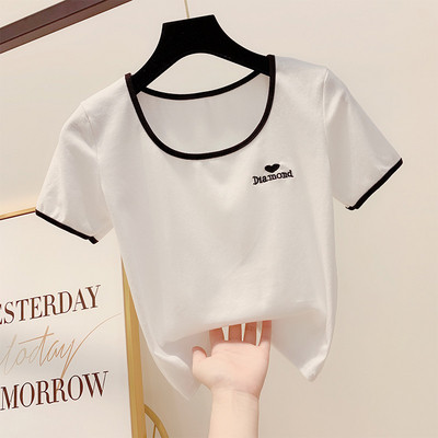 Bluză de damă cu inscripție în trei culori