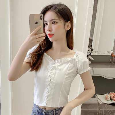 Bluză modernă în carouri în mai multe culori cu decolteu în V