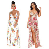 Rochie casual de dama cu bretele subtiri si cu fanta in doua culori