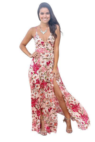 Rochie casual de dama cu bretele subtiri si cu fanta in doua culori