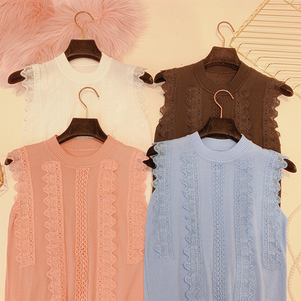 Maieu de damă cu dantelă în patru culori