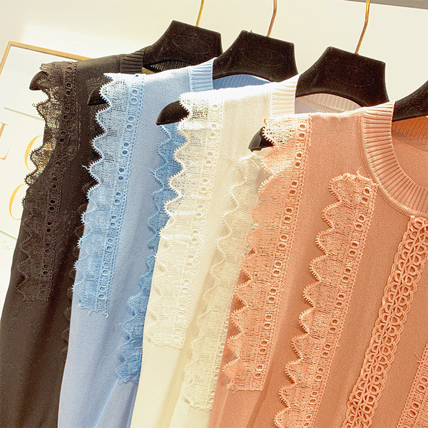 Maieu de damă cu dantelă în patru culori