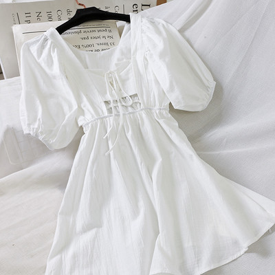 Model modern de rochie de dama cu maneci scurte in patru culori