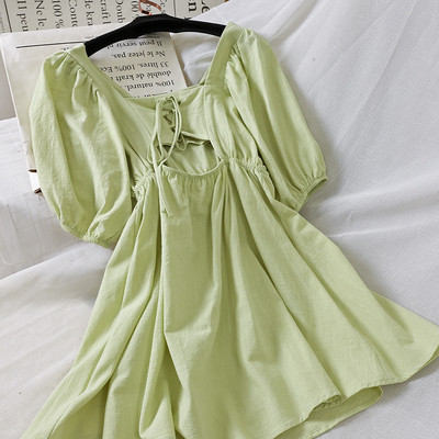 Model modern de rochie de dama cu maneci scurte in patru culori