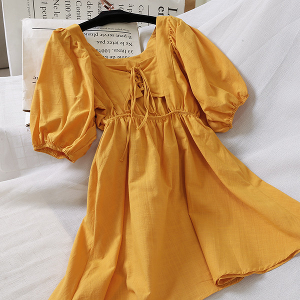 Model modern de rochie de dama cu maneci scurte in patru culori