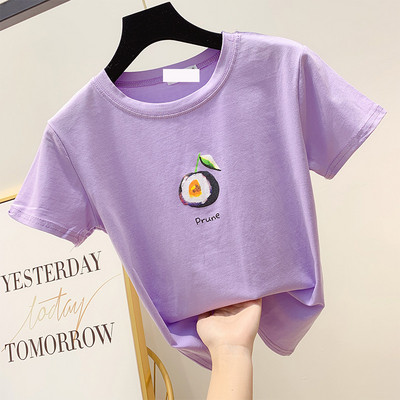 Tricou de dama modern cu aplicatie - mai multe culori