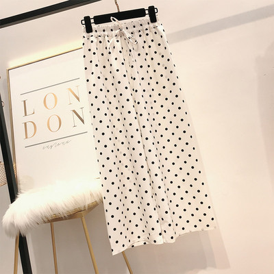 Pantaloni de dama cu buline cu elastic - mai multe culori