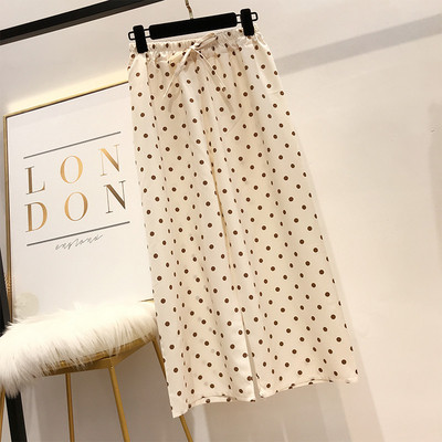 Pantaloni de dama cu buline cu elastic - mai multe culori