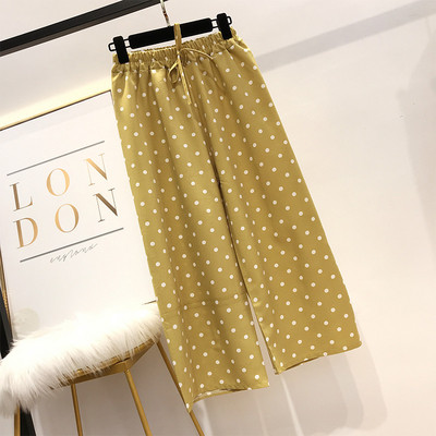 Pantaloni de dama cu buline cu elastic - mai multe culori