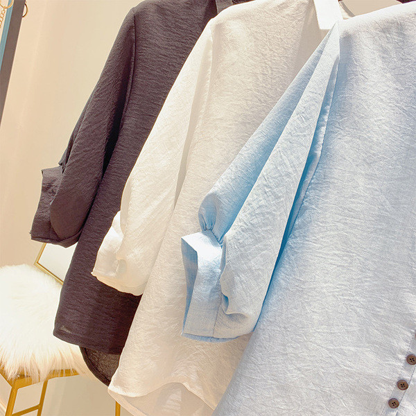 Cămașă de damă cu nasturi și mâneci 3/4 în mai multe culori