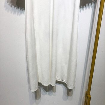 Rochie lunga de dama cu decolteu in V si ciucuri