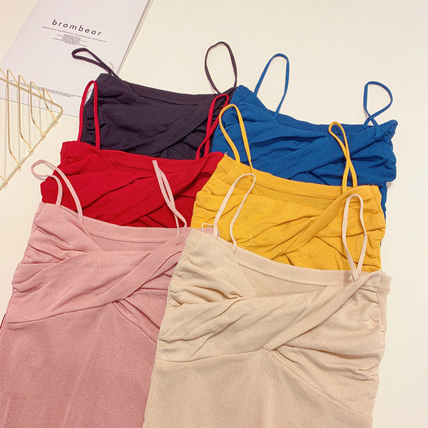 Maieu de damă cu bretele subțiri în diferite culori