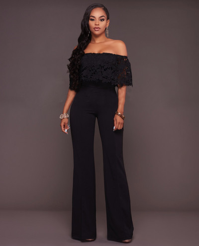 Salopeta de dama eleganta cu dantela si umerii goi in mai multe culori