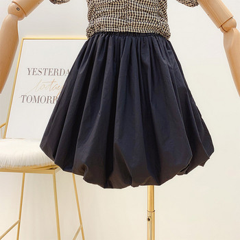 Fusta de dama cu elastic in alb si negru