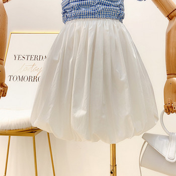 Fusta de dama cu elastic in alb si negru