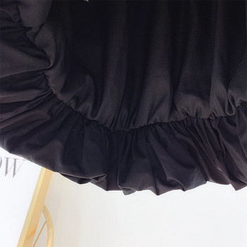 Fusta de dama cu elastic in alb si negru