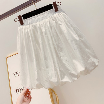 Fusta de dama cu elastic in alb si negru