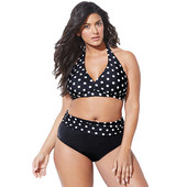 Costum de baie din două piese cu mărimi până la 4XL în două culori