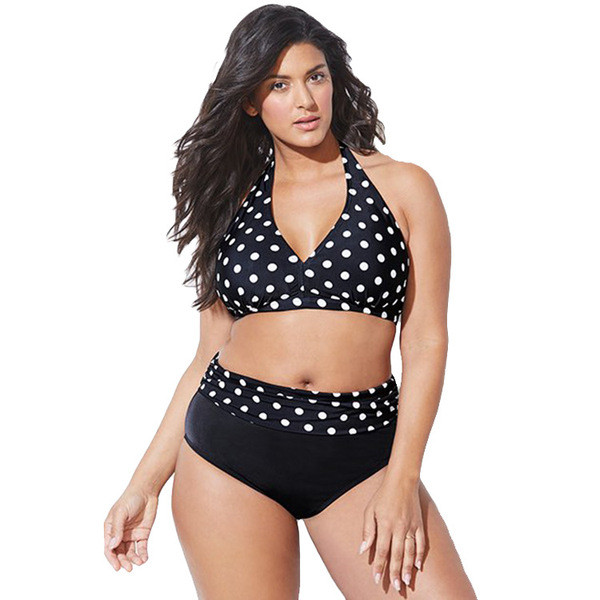 Costum de baie din două piese cu mărimi până la 4XL în două culori