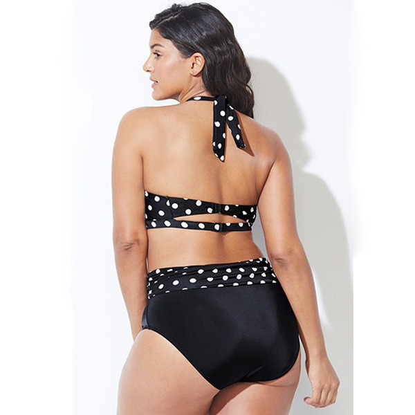 Costum de baie din două piese cu mărimi până la 4XL în două culori