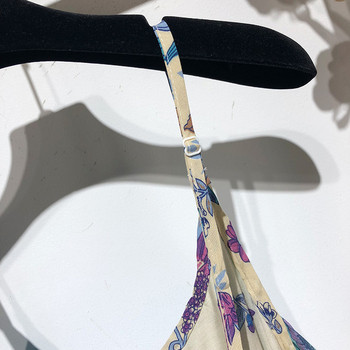 Rochie scurta cu bretele subtiri si model colorat