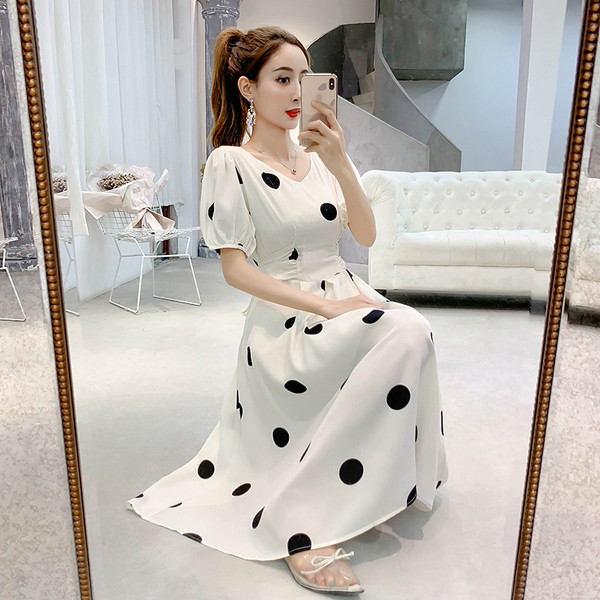 Rochie lunga dama casual in doua culori cu maneca scurta