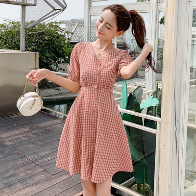 Rochie casual dama in carouri in trei culori