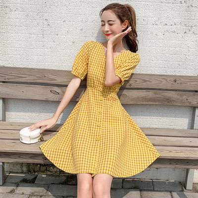 Rochie casual dama in carouri in trei culori