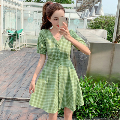 Rochie casual dama in carouri in trei culori