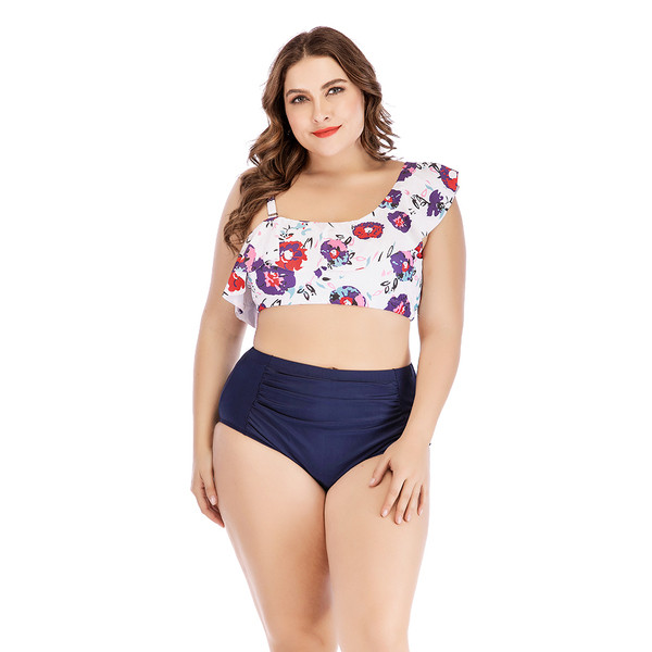 Costum de baie dama marime mare in doua culori