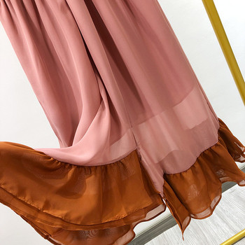 Rochie cu decolteu din sifon in forma de V