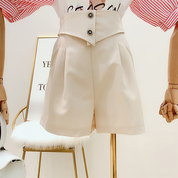 Pantaloni scurți de damă cu talie înaltă în patru culori