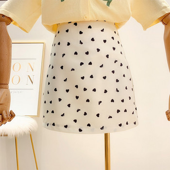 Fusta de dama cu inimioare in patru culori