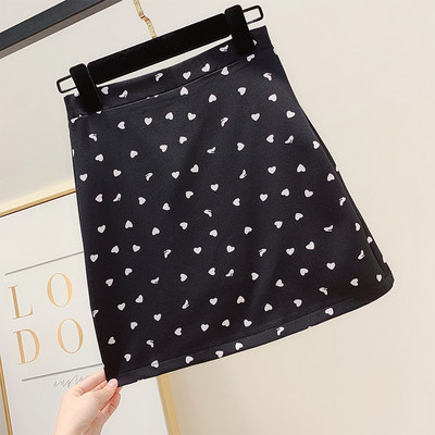 Fusta de dama cu inimioare in patru culori