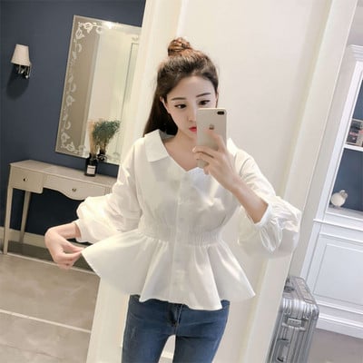 Cămașă modernă de damă cu dungi în două culori